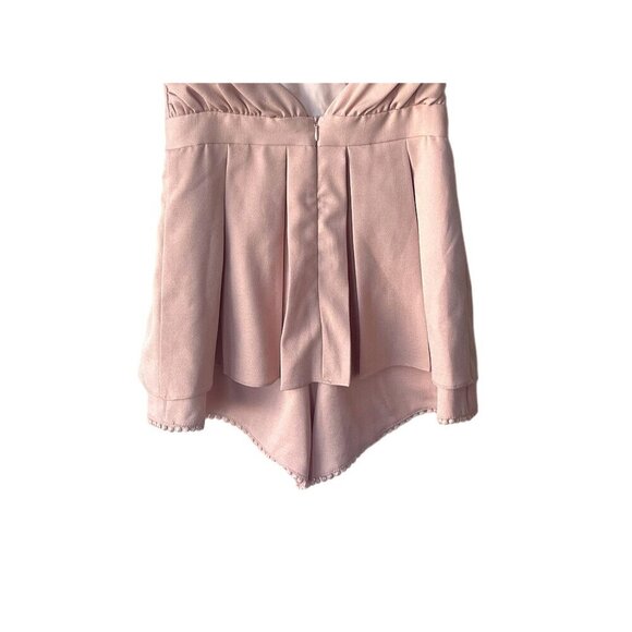 NBD Revolve Romper Size S Fairy Coquette Feminine Pink Rave Festival Ruffle Tie - Picture 7 of 9